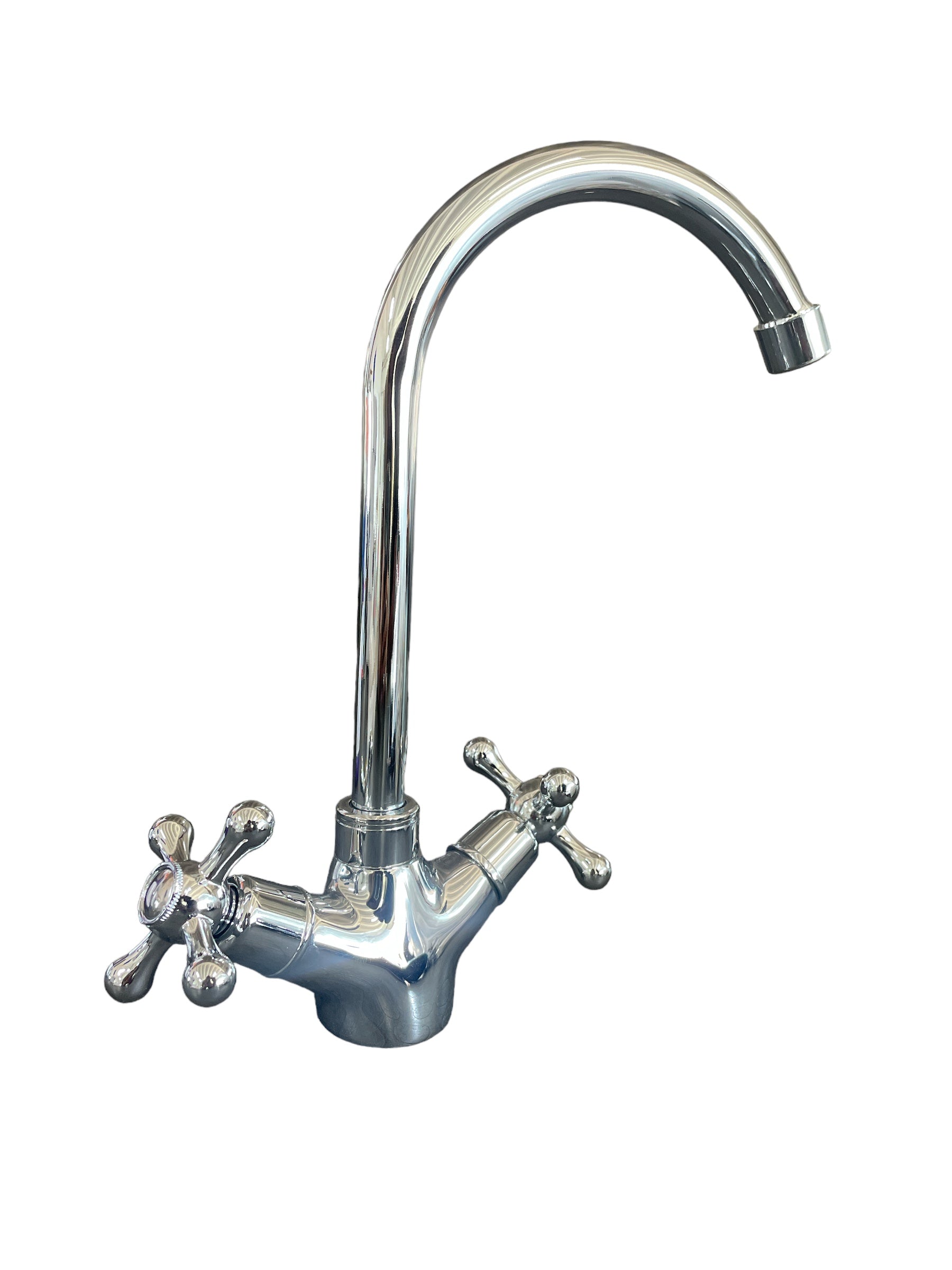 foto del prodotto rubinetto per bagno o cucina canna ad ombrello, stile vintage, in ottone pesante