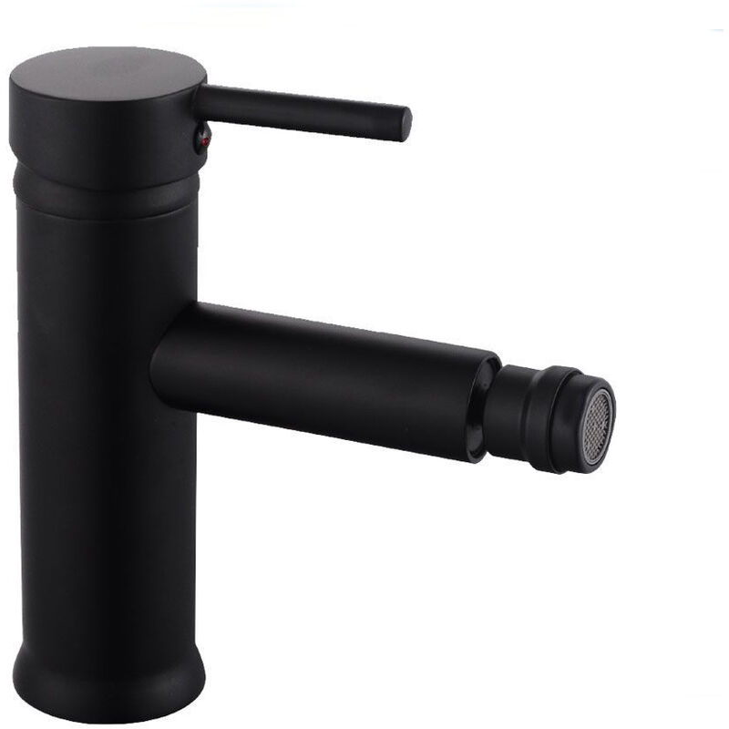 foto del prodotto rubinetto per bagno ultra moderno nero opaco miscelatore orientabile per bidet