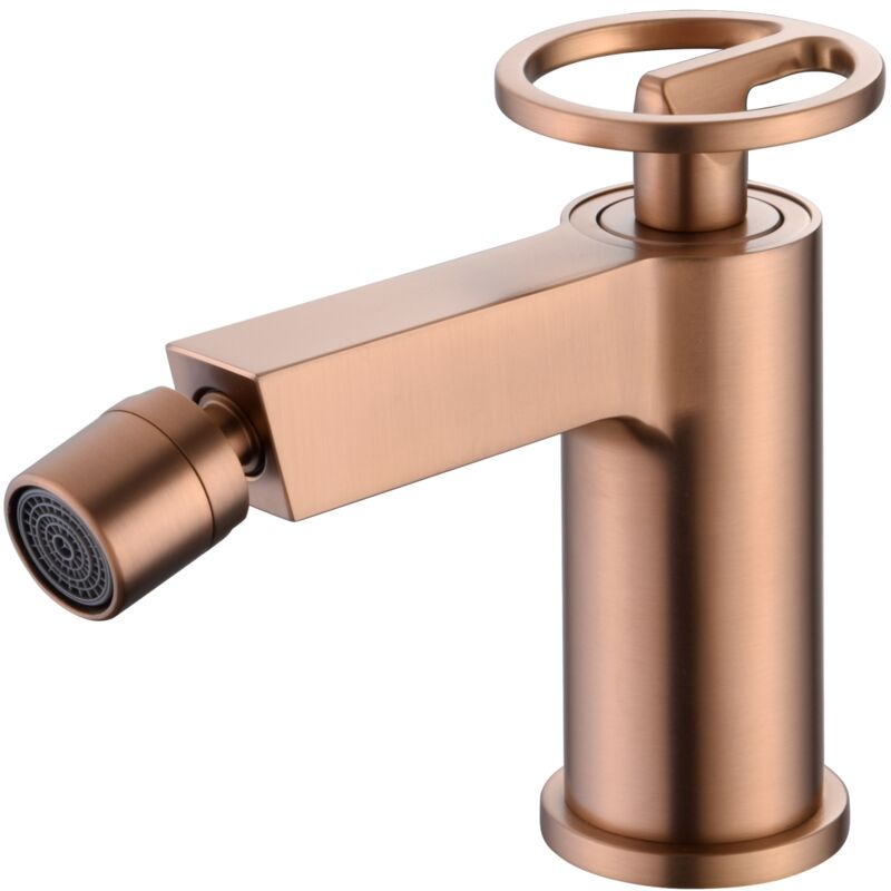 foto del prodotto rubinetto per bidet monocomando modello olimpo colore oro rosa finitura in oro rosa spazzolato imex 