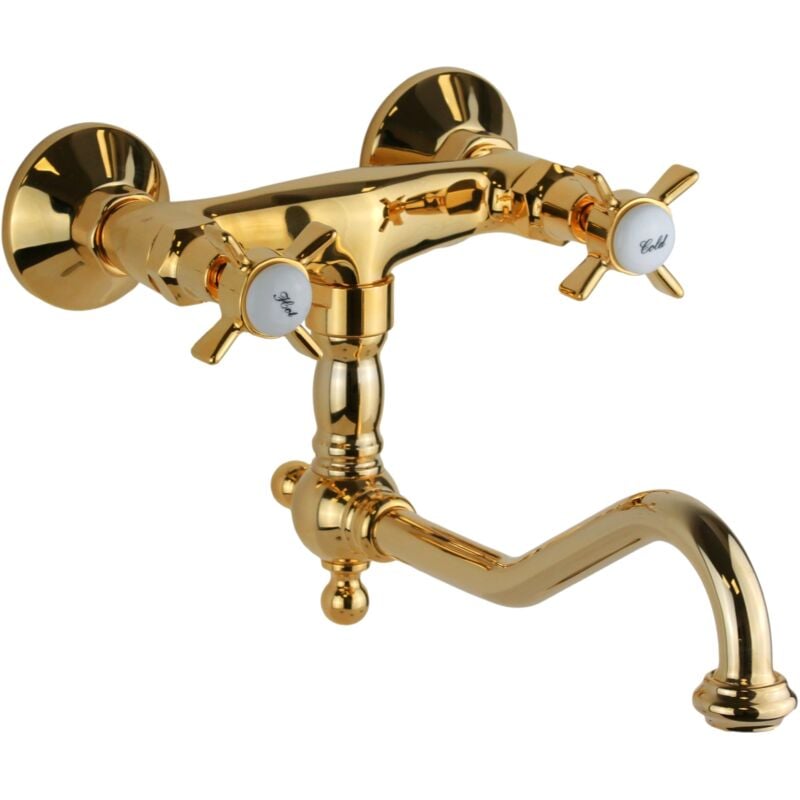foto del prodotto rubinetto per cucina canna bassa colore oro gattoni london 1705117d0 oro