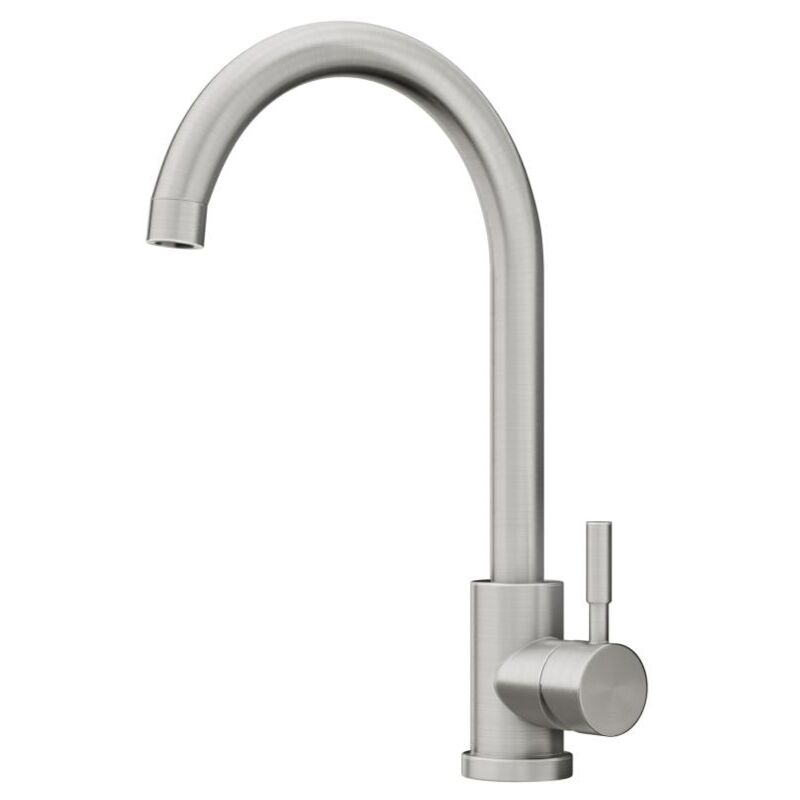 foto del prodotto rubinetto per cucina in acciaio inossidabile grigio romily