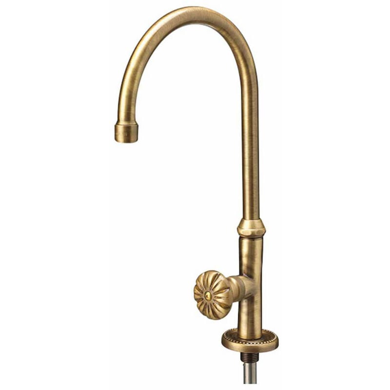foto del prodotto rubinetto per fontana da giardino a sfera in ottone belfer rub 009