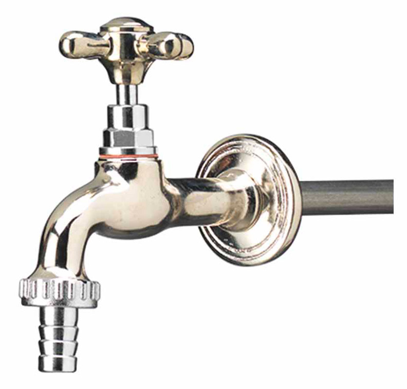 foto del prodotto rubinetto per fontana da giardino in ottone cromato belfer rub/006c