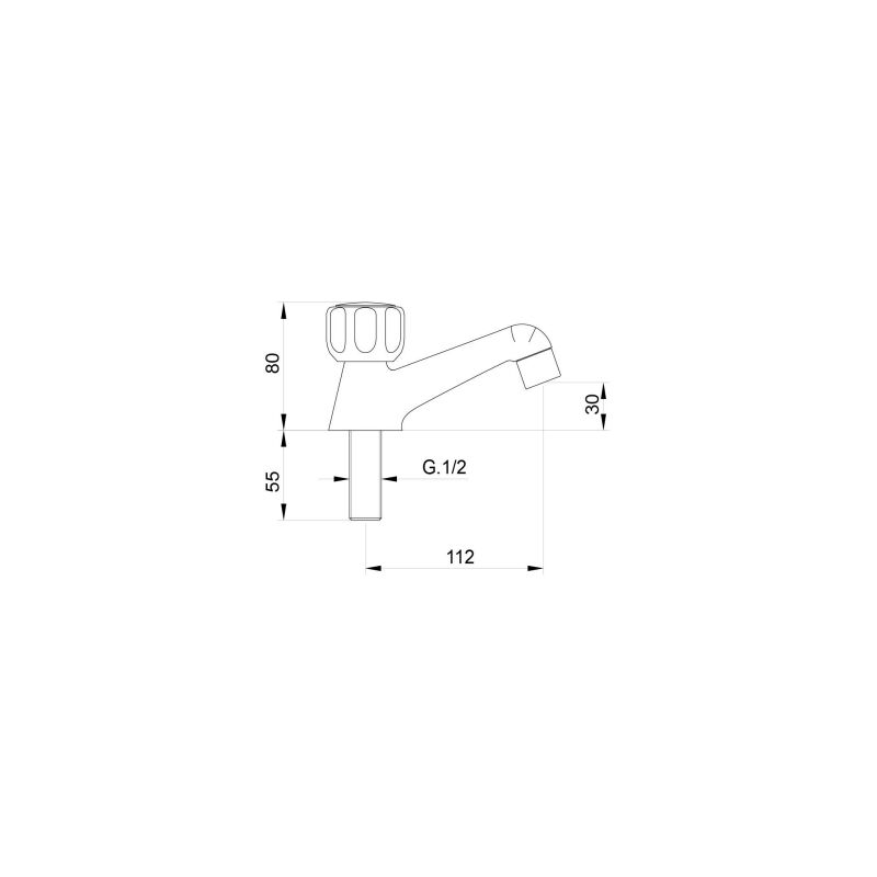 foto del prodotto rubinetto per lavabo 1 2 idral 0178 cromato ottone