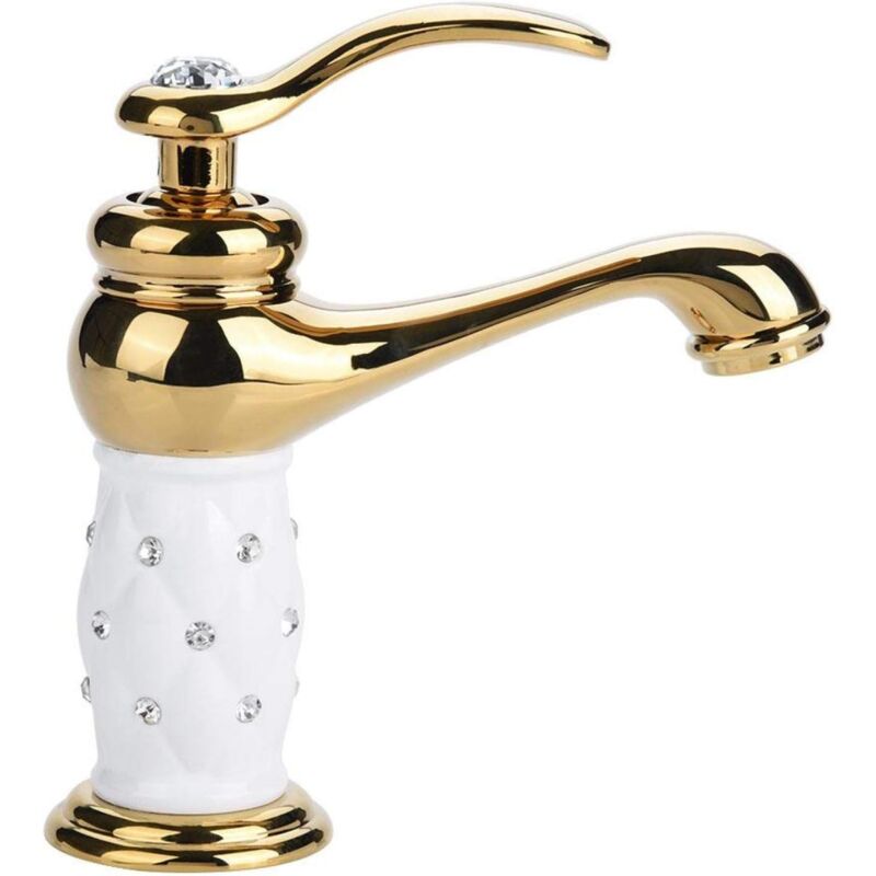 immagine 0 del prodotto rubinetto per lavabo a cascata di lusso, in ottone, con maniglia singola, per lavabo, miscelatore per acqua calda e fredda, per lavanderia, camper,