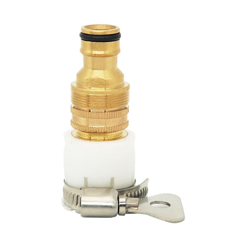foto del prodotto rubinetto per lavabo a otto griffe, tutto in rame, giunto universale 3 in 1, rubinetto per lavabo con tubo dell acqua, giunto rapido multifunzione