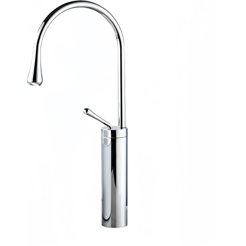 foto del prodotto rubinetto per lavabo, alto miscelatore monocomando per lavabo argento fredda e calda regolabile