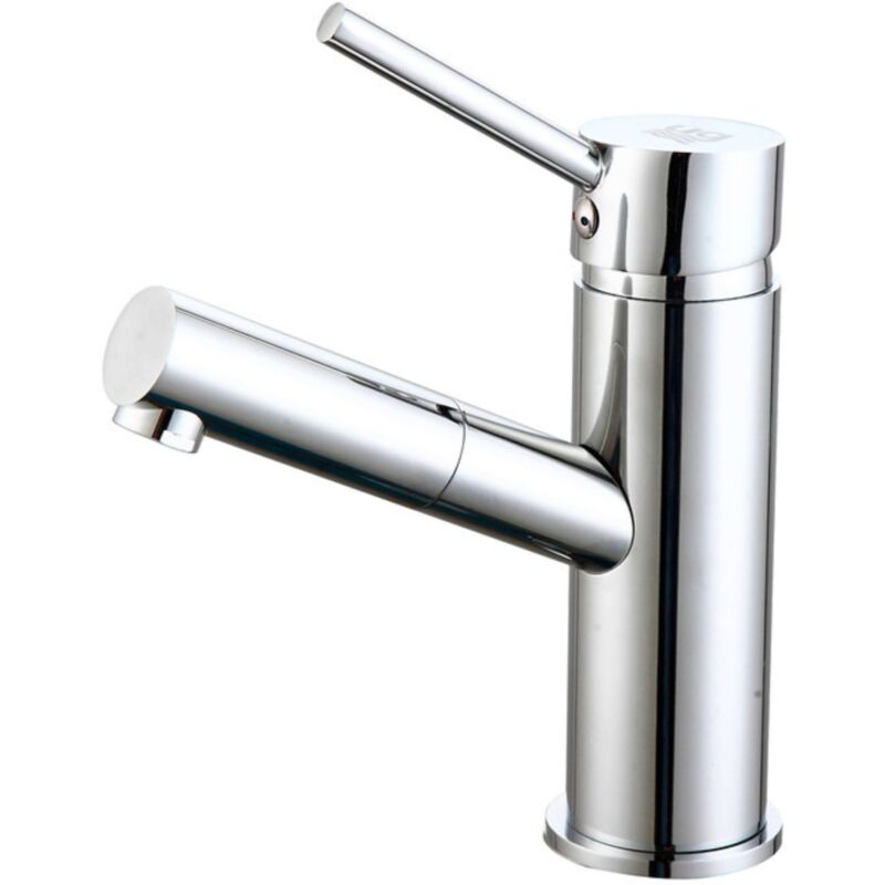 foto del prodotto rubinetto per lavabo da bagno loira in ottone con set di fissaggio, colore cromato