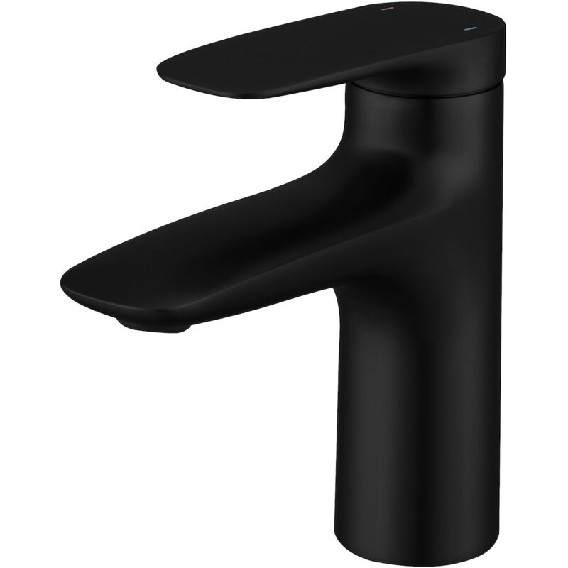 foto del prodotto rubinetto per lavabo da bagno valley nero maniglia singola
