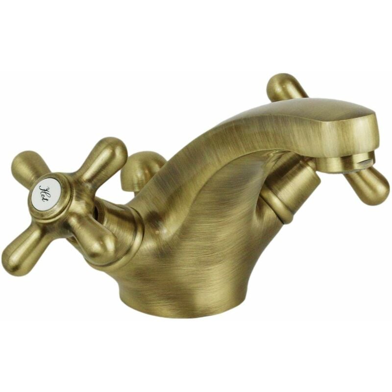 foto del prodotto rubinetto per lavabo doppia leva in colore bronzo gattoni calypso 5911 rev0 bronzo