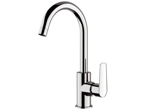 foto del prodotto rubinetto per lavello cucina con canna alta a u girevole serie vanity