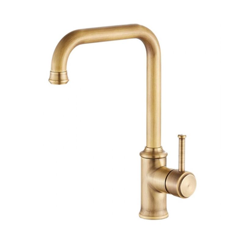 foto del prodotto rubinetto per lavello da cucina vintage, girevole a 360 , rubinetto per lavandino del bagno, miscelatore monocomando, rubinetto da cucina