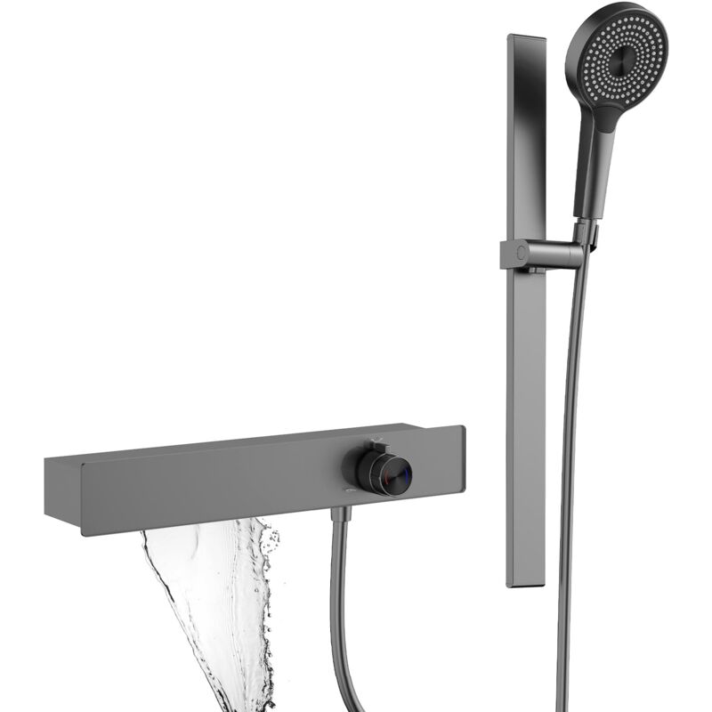 foto del prodotto rubinetto per vasca con doccetta a 3 modalit , miscelatore per vasca da bagno a muro rubinetto vasca da bagno cascata miscelatore vasca da bagno con