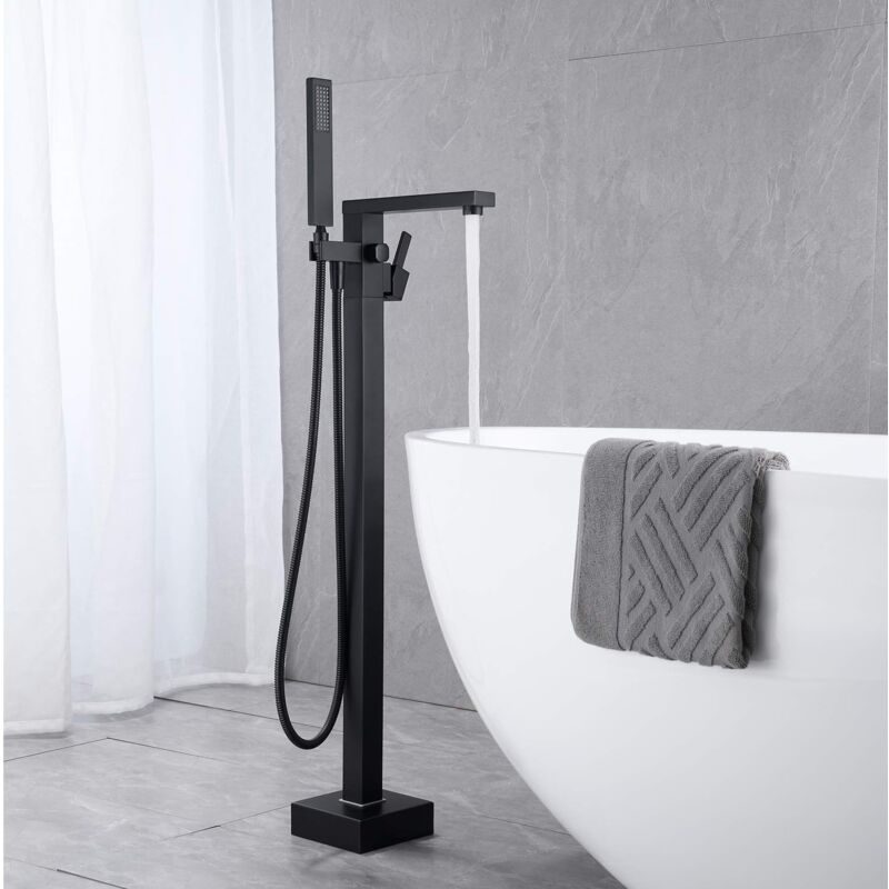 foto del prodotto rubinetto per vasca da bagno con doccetta a mano miscelatore per vasca da bagno a cascata miscelatore per vasca da bagno indipendente montato a