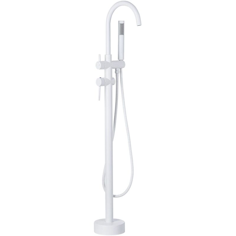 foto del prodotto rubinetto per vasca freestanding bianco opaco con doccetta 119 cm tugela