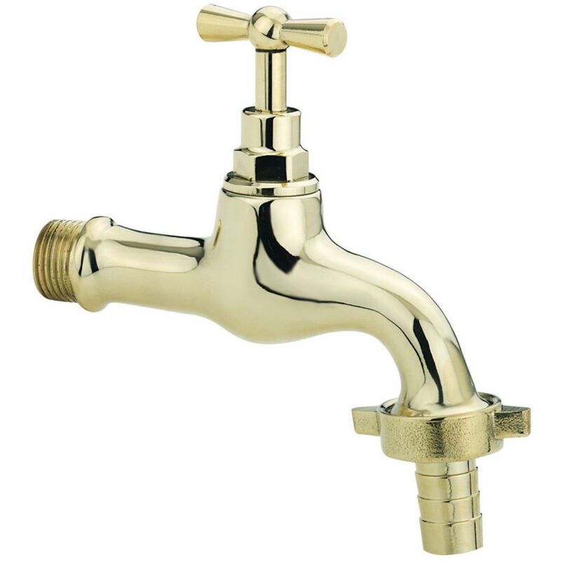 foto del prodotto rubinetto portagomma 1 2 pesante giallo lucido idral 0151g12 giallo - ottone