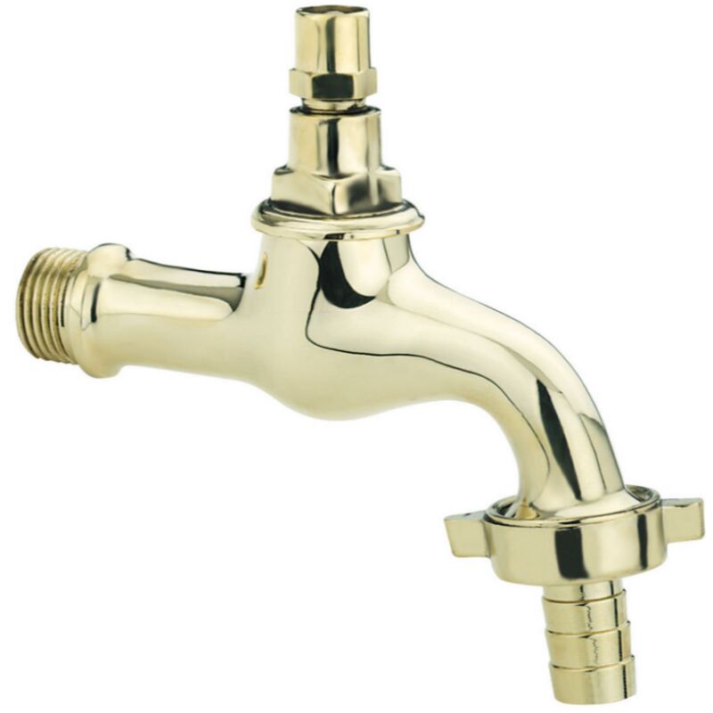 foto del prodotto rubinetto portagomma in ottone giallo con chiavino 1 2' idral