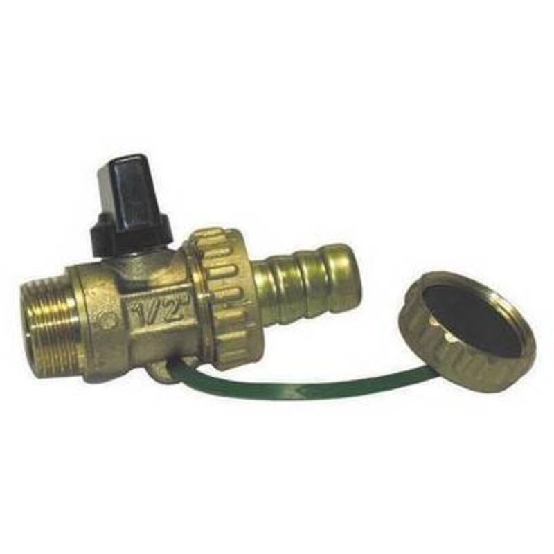 foto del prodotto rubinetto scarico caldaia leva alluminio misura 1 2 dn 10 pn 16