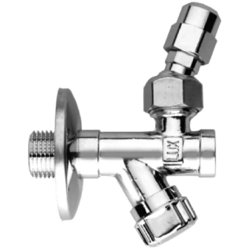 foto del prodotto rubinetto sottolavabo a vitone in ottone cromato con filtro e snodo 1/2 luxor s.p.a.