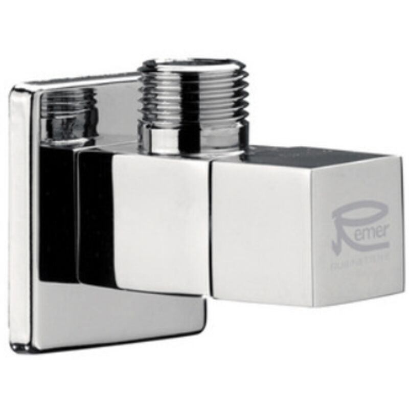 foto del prodotto rubinetto sottolavabo d'arredo mod. quadro nichel spazzolato opa 1/2x1/2