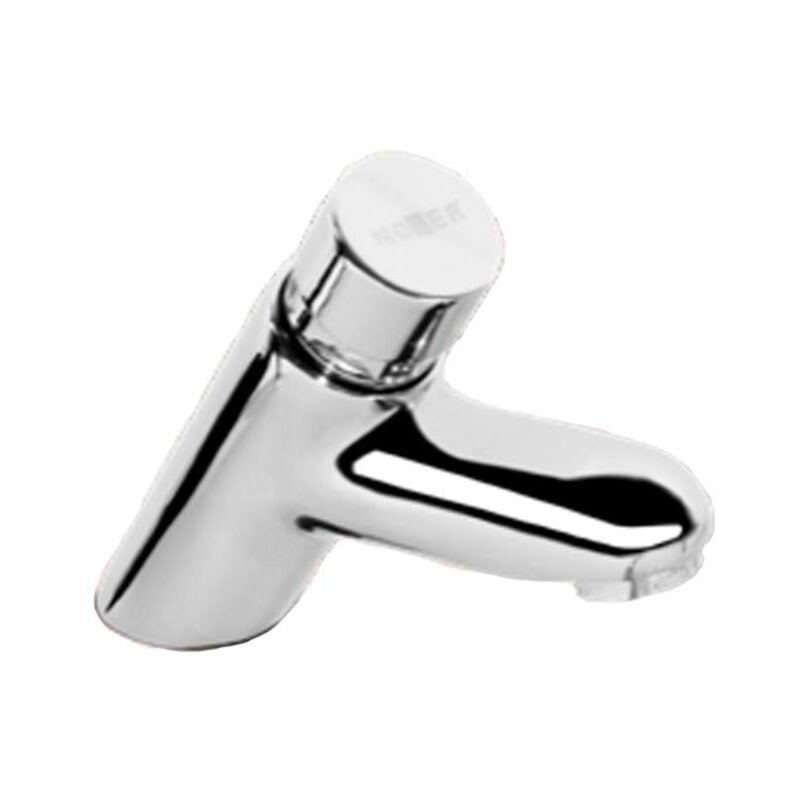 foto del prodotto rubinetto temporizzato per lavabo in ottone cromato cw617n nofer 07400.n