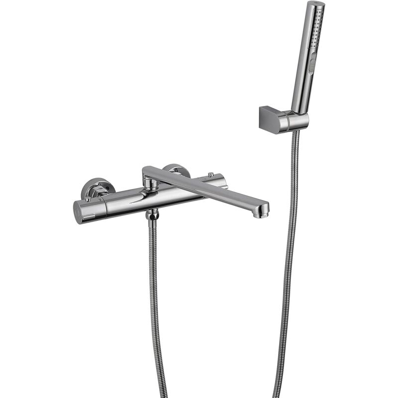 foto del prodotto rubinetto termostatico per vasca da bagno sjqka miscelatore per vasca da bagno con doccetta, cromato a 