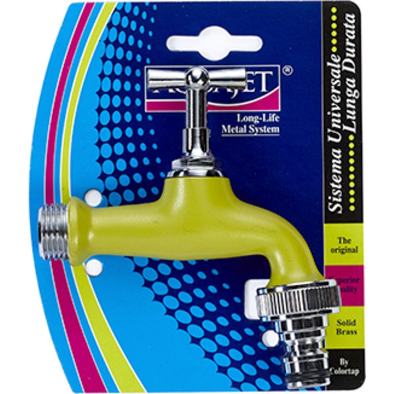 foto del prodotto rubinetto tradizionale con attacco rapido colore verde colortap