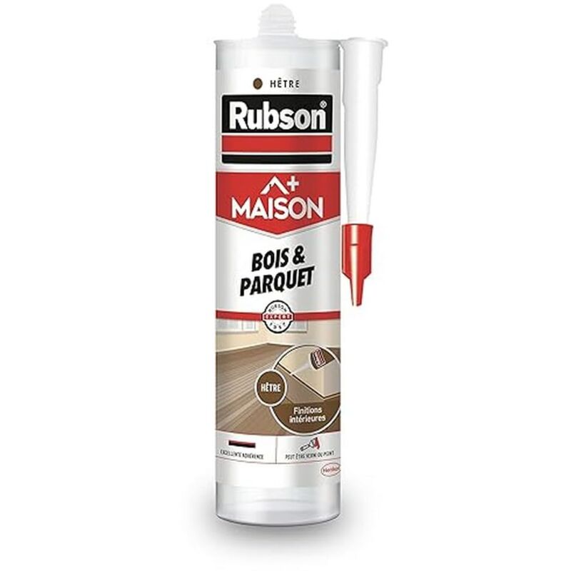 foto del prodotto rubson home sigillante per legno di faggio e parquet, sigillante acrilico per tutti i substrati in legno e muratura, giunti interni, 280 ml la