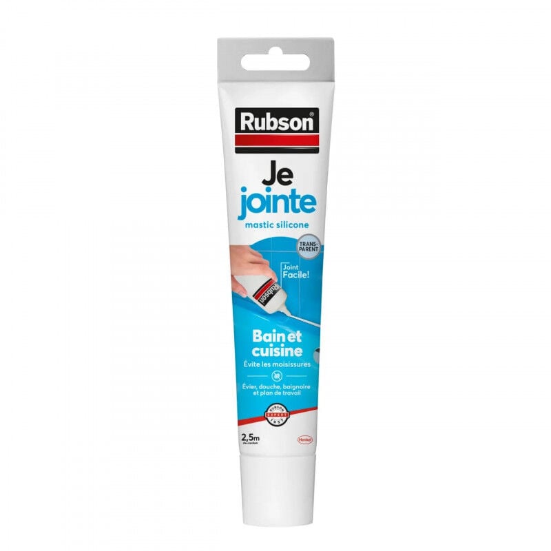 foto del prodotto rubson sigillante siliconico trasparente je jointe , tubo da 50 ml