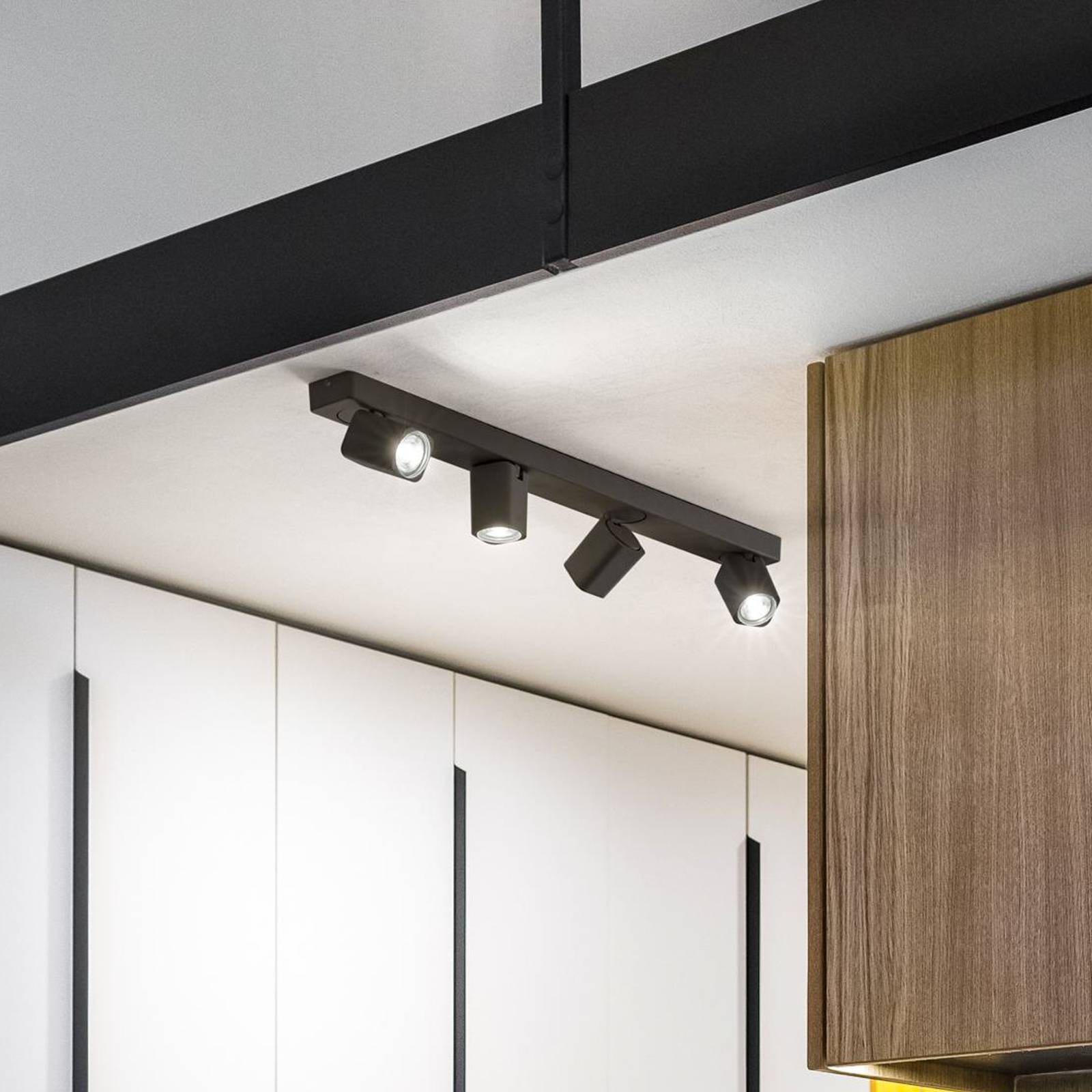 foto del prodotto rudy pl4 square, plafoniera, ideal lux