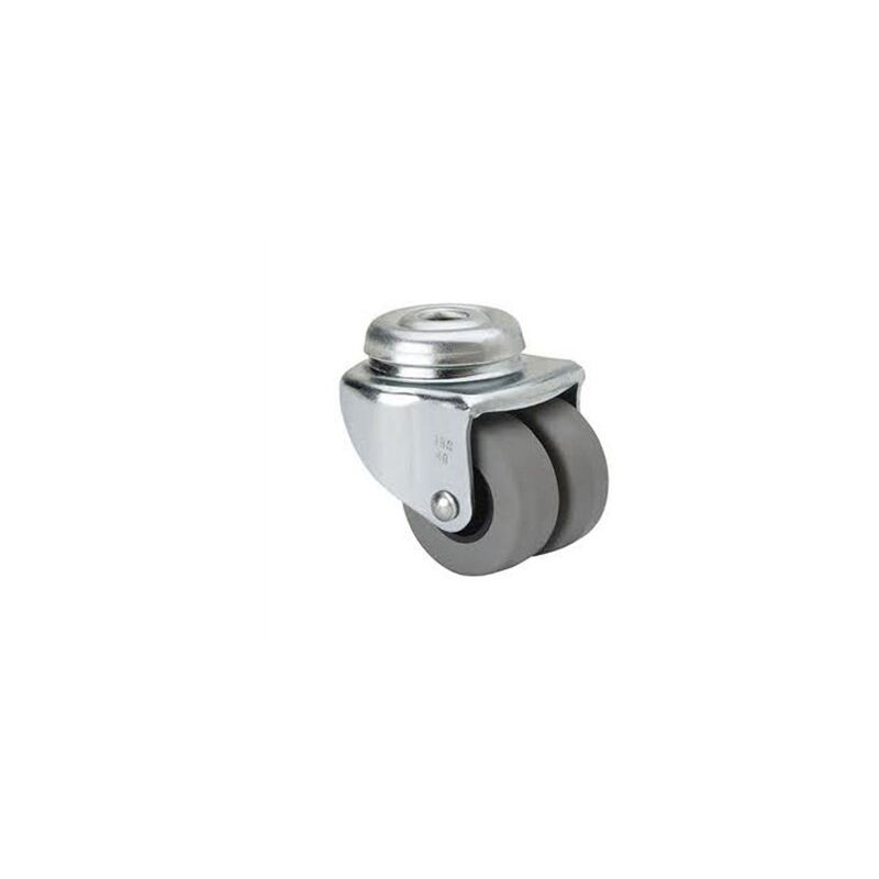 foto del prodotto ruedas alex doppia ruota 40mm zincata passante 3.0014