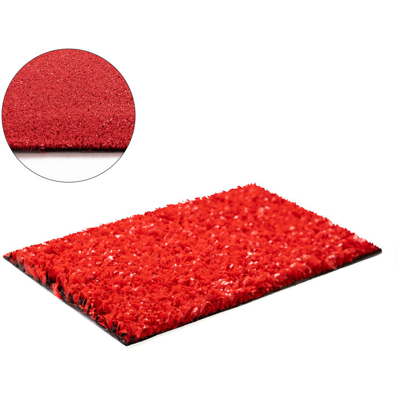 foto del prodotto rugsx erba artificiale fire qualsiasi dimensione red 200x200 cm