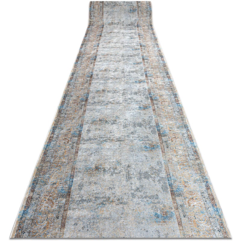 foto del prodotto rugsx - passatoia gommata lotus bordero 95111 grigio / beige lavabile 80cm grey 80x250 cm