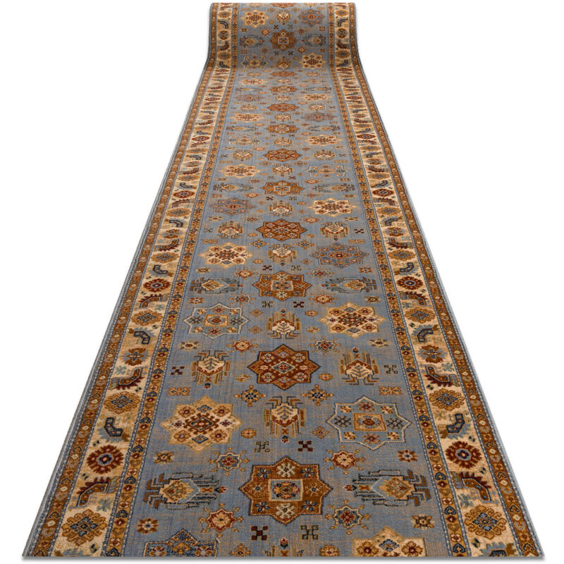 foto del prodotto rugsx passatoia keshan 7683 53544 telaio orientale bleu beige 90cm blue 90x100 cm