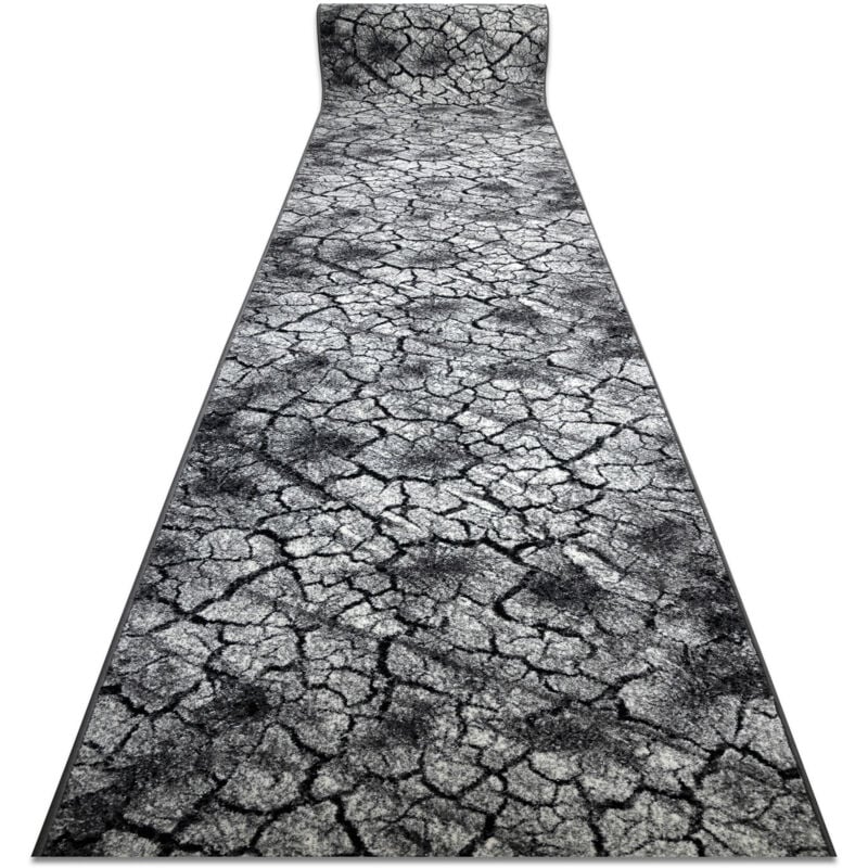foto del prodotto rugsx passatoia silver terra terreno screpolato grigio 100cm grey 100x100 cm