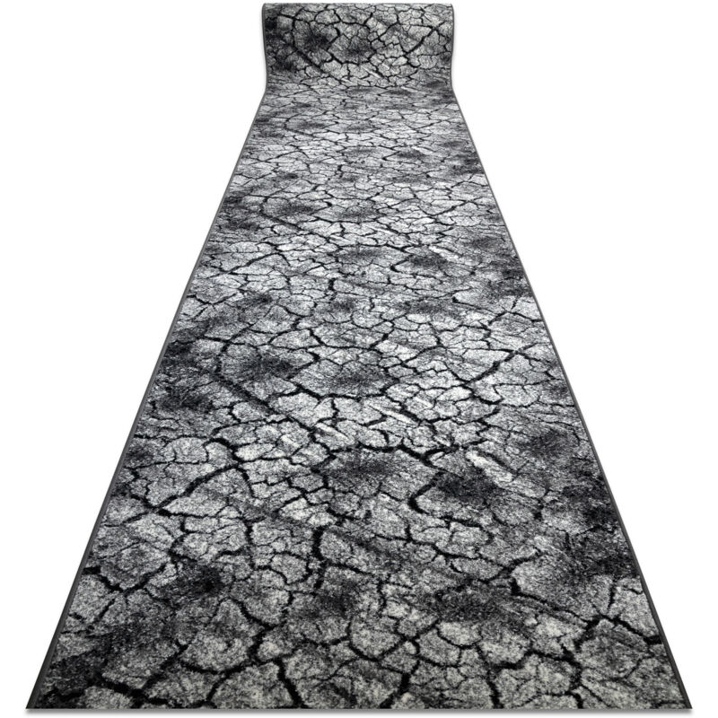 foto del prodotto rugsx passatoia silver terra terreno screpolato grigio 80cm grey 80x100 cm