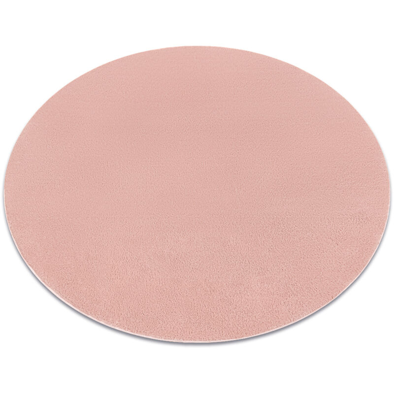 foto del prodotto rugsx tappeto da lavaggio moderno lindo cerchio rosa, antiscivolo, a pelo lungo pink rotondo 60 cm
