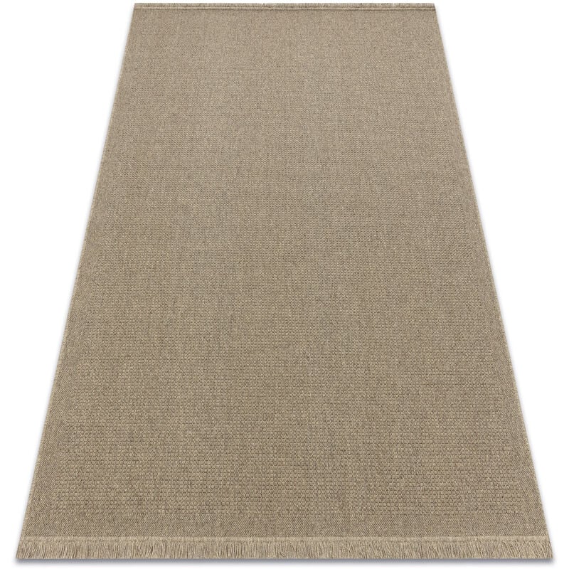 foto del prodotto rugsx tappeto in lana villa 8986 69500 un colore sizal, tessitura piatta beige scuro beige 200x300 cm