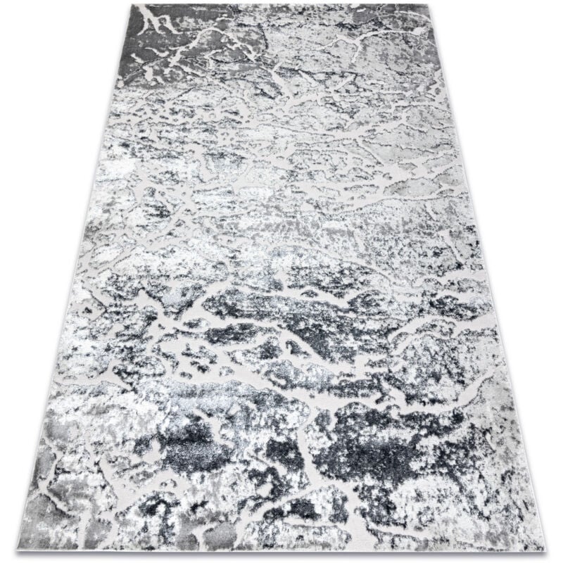 foto del prodotto rugsx tappeto mefe moderno 6182 calcestruzzo structural due livelli di pile grigio grey 80x150 cm