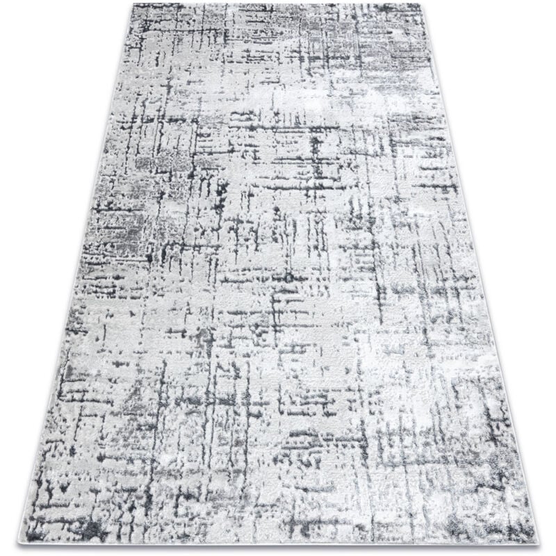 foto del prodotto rugsx tappeto mefe moderno 8722 linee vintage structural due livelli di pile grigio bianca grey 120x170 cm