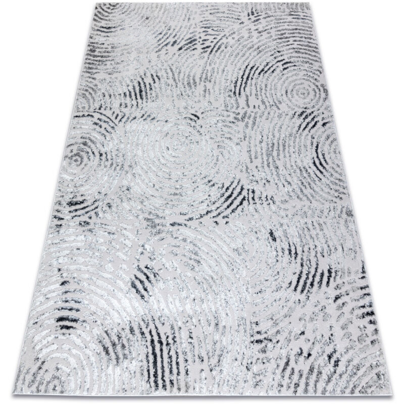 foto del prodotto rugsx tappeto mefe moderno 8725 cerchi impronta digitale structural due livelli di pile grigio grey 120x170 cm