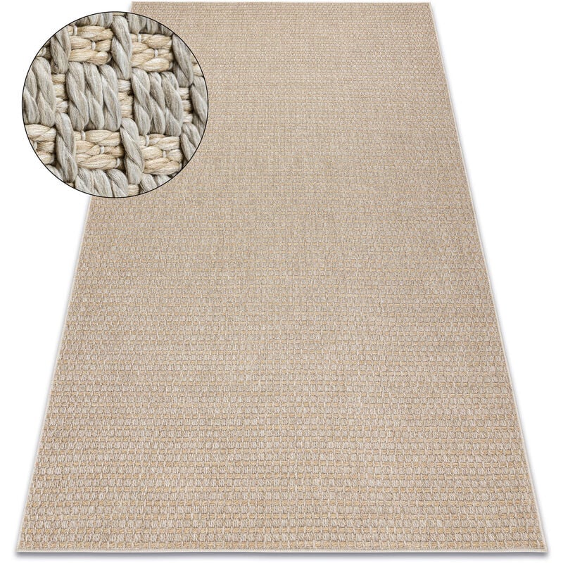 foto del prodotto rugsx tappeto origi 3561 beige cordoncino in sisal a tessitura piatta beige 78x150 cm