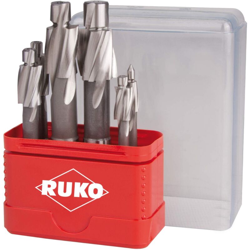 foto del prodotto ruko 102454 set di frese frontali per sedi viti cilindriche in acciaio rapido m3 m10