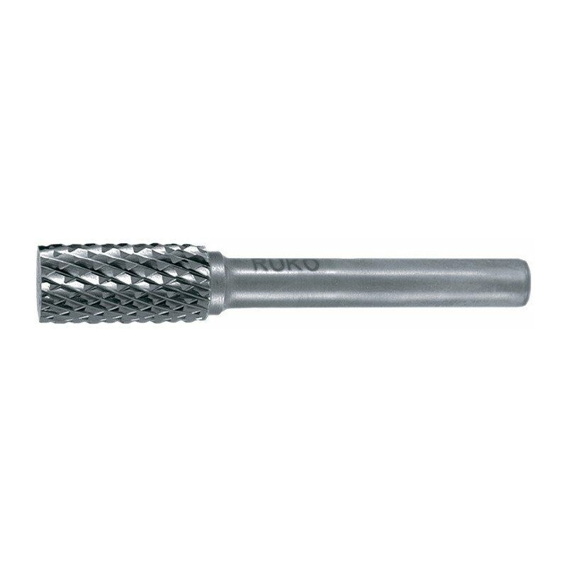 foto del prodotto ruko 116012 punta fresatrice metallo temprato cilindro 10 mm lunghezza 60 mm diametro albero 6 mm