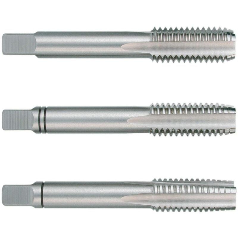 foto del prodotto ruko 230030 juego de 3 machos para roscar a mano m din 352 hss rectificados rosca m3