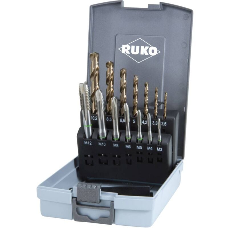 foto del prodotto ruko 245051ro kit maschi a macchina 14 parti din 371, din 376 hsse co 5 1 kit
