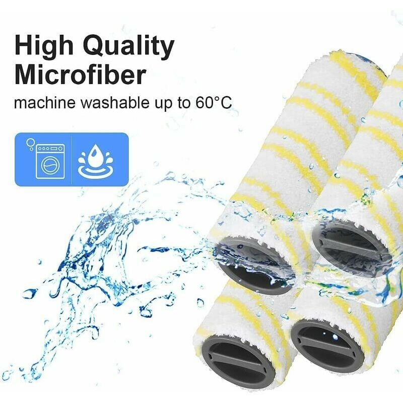 foto del prodotto rulli di ricambio per k rcher fc7 fc3 fc5 fc3d, accessorio 2.055-006.0 - confezione da 4