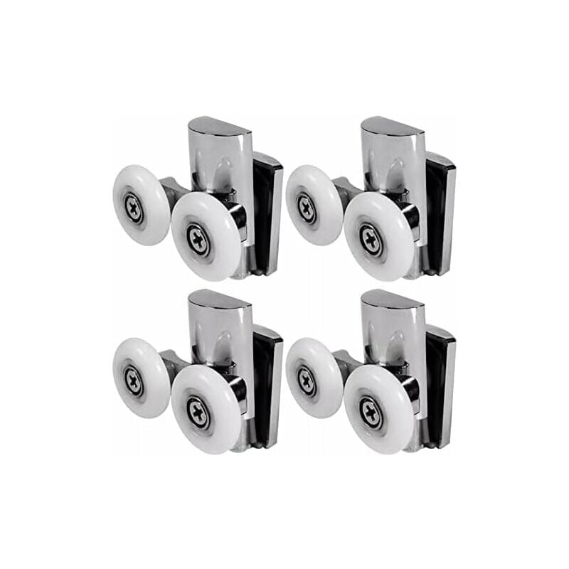foto del prodotto rulli per porta doccia, ruote per porta doccia da 23 mm su o gi , rulli per porta doccia scorrevoli per porta in vetro del bagno della cabina