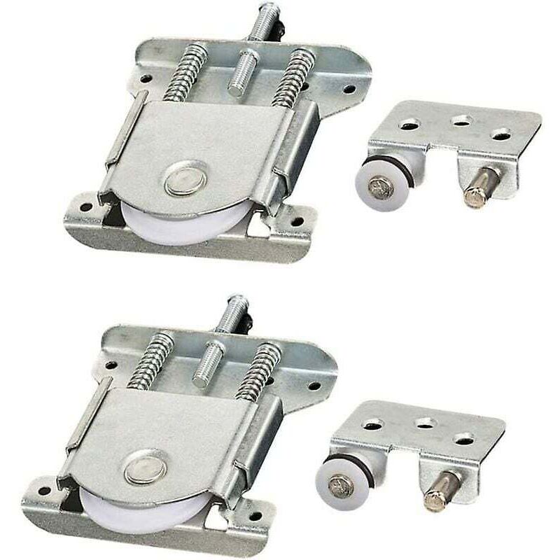foto del prodotto rulli per porte scorrevoli dpzo 2 pezzi, parti per porte scorrevoli per porte di guardaroba, ruote, rulli, guide per guide di armadi, rulli per