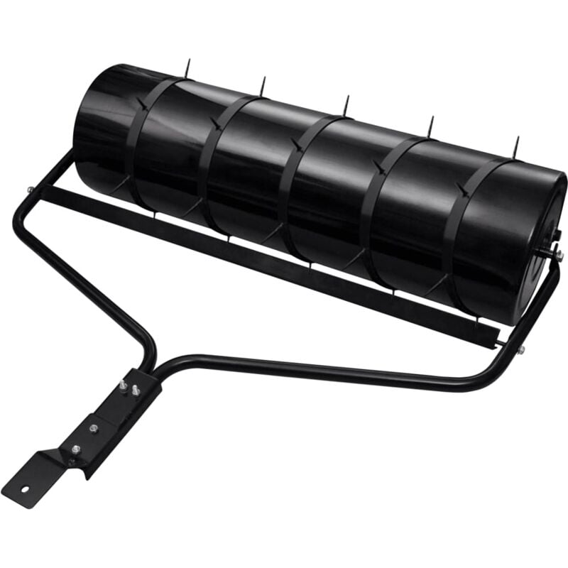 foto del prodotto rullo da giardino con aeratore a morsetti nero 63 l in ferro vidaxl